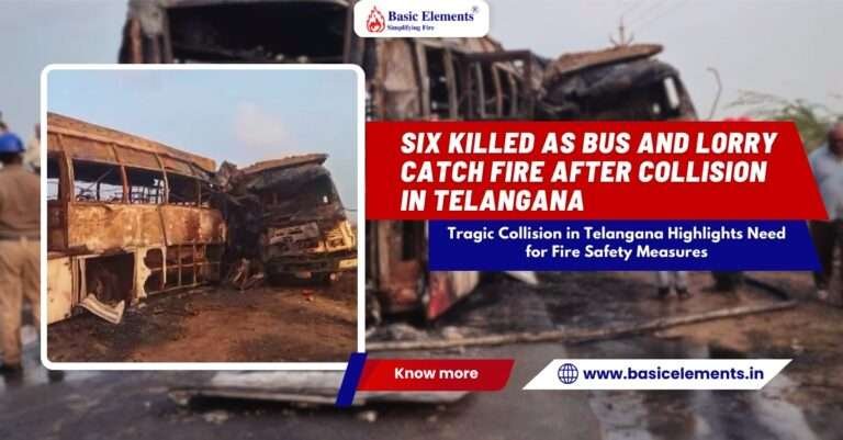 Six Killed as Bus and Lorry Catch Fire After Collision in Telangana