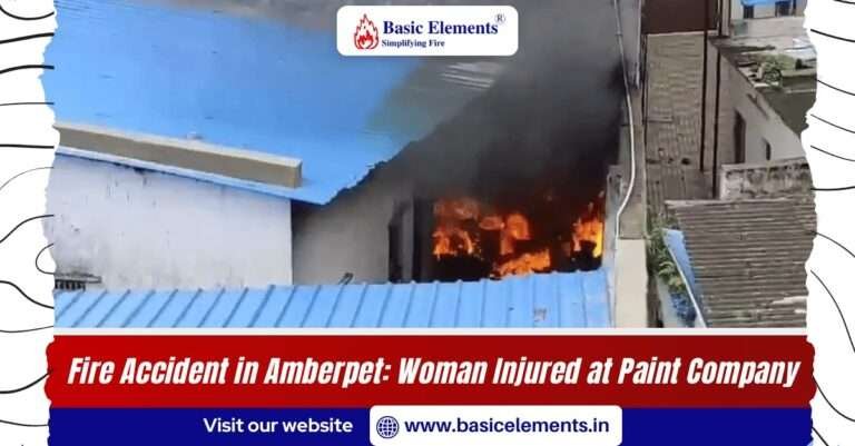 Fire Accident in Amberpet: Woman Injured at Paint Company