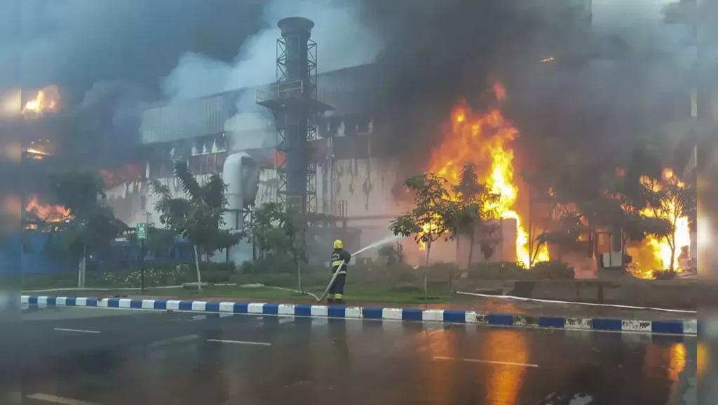 Fire at Tata Electronics