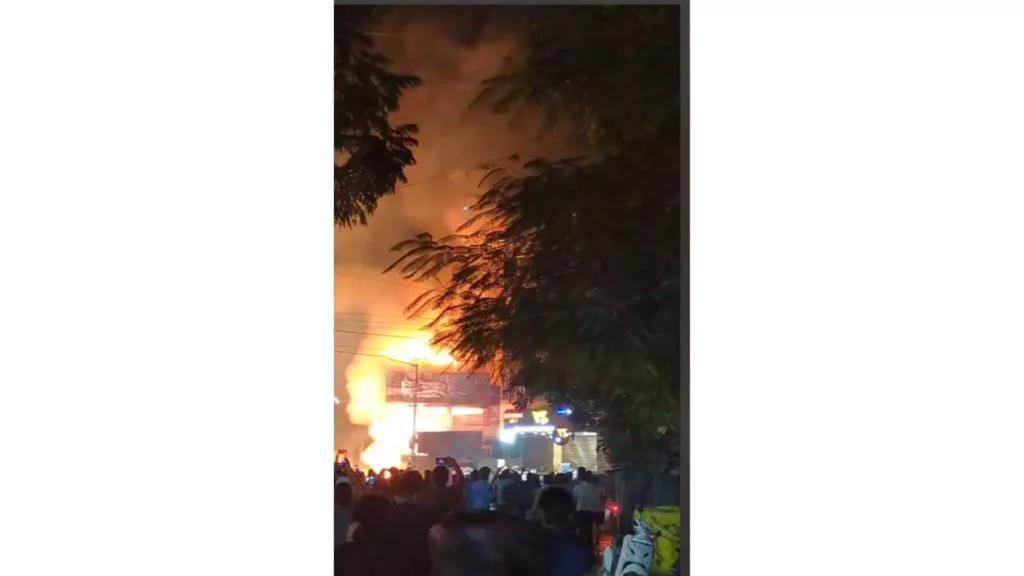 Fire Accident at Cracker Shop in Hyderabad
