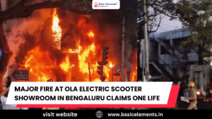 Fire at ola Electric Scooter Showroom