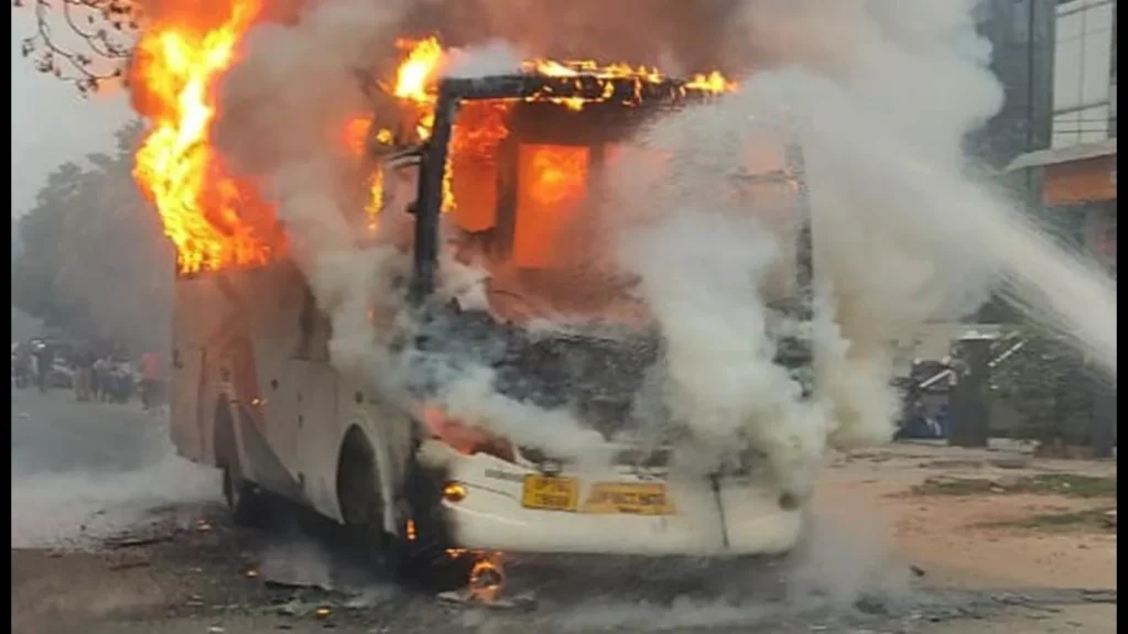 Delhi School Bus Fire